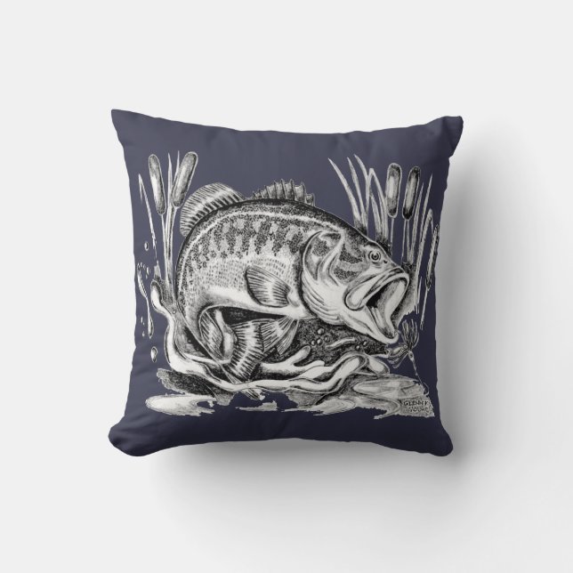 Cojín Decorativo Largemouth Bass (Anverso)
