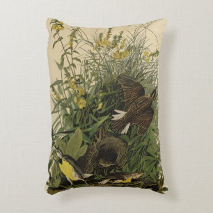 Cojín Decorativo Lark pradera de los pájaros de América de Audubon