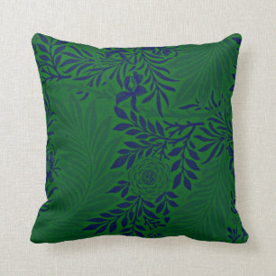 Cojín Decorativo Larkspur en verde vibrante y azul