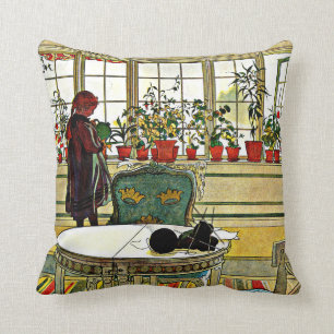 Cojín Decorativo Larsson - Flores en el Windowsill