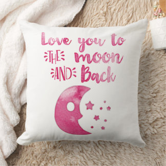 Cojín Decorativo Las acuarelas celestes te aman a la luna y a la es