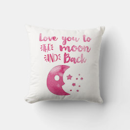 Cojín Decorativo Las acuarelas celestes te aman a la luna y a la es