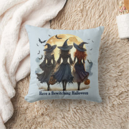 Cojín Decorativo Las brujas vintage tienen un Halloween embrujador