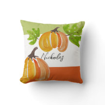 Las calabazas acuarelas de Acción de Gracias Perso