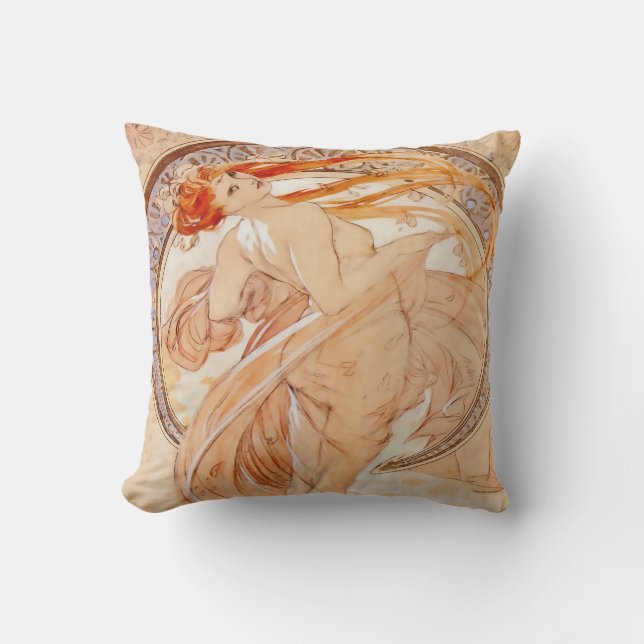 Cojín Decorativo Las cuatro artes: danza, Art Nouveau (Anverso)