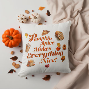 Cojín Decorativo Las especias de calabaza a la moda lo hacen todo a