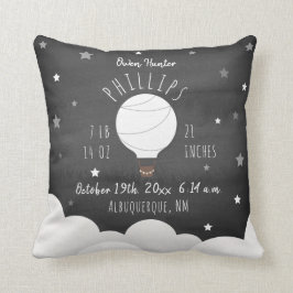 Cojín Decorativo Las estadísticas de los globos aerostáticos Boho W