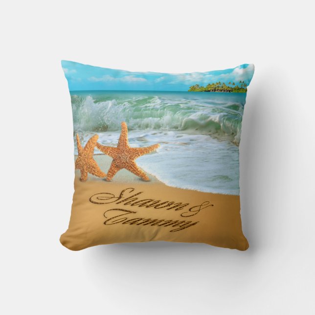 Cojín Decorativo Las estrellas de mar se juntan PIDEN HACER SUS (Anverso)