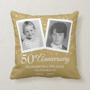 Cojín Decorativo Las Fotos de tu Infancia 50º Aniversario de Bodas