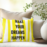 Cojín Decorativo Las franjas amarillas modernas y hacen que tu sueñ<br><div class="desc">Las franjas amarillas modernas y hacen que tu sueño suceda</div>