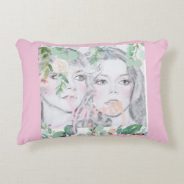 Cojín Decorativo Las hermanas de la primavera cepillaron la