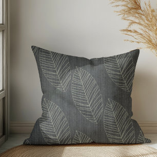 Cojín Decorativo Las Hojas Botánicas Modernas Del Boho Sobre Tela N