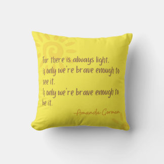 Cojín Decorativo Las inspiradoras palabras de Amanda Gorman para la