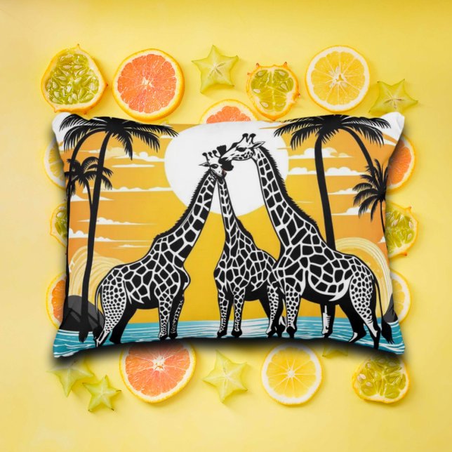 Cojín Decorativo Las jirafas en la playa (Subido por el creador)