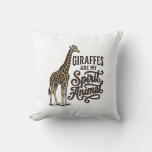 Cojín Decorativo Las jirafas son mi animal espiritual diseño de cam