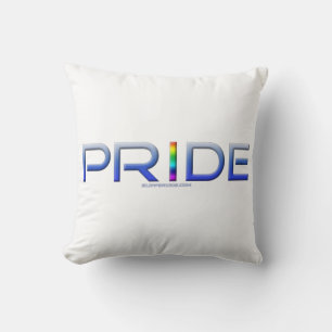 Cojín Decorativo Las letras metálicas de la palabra orgullo de Slip