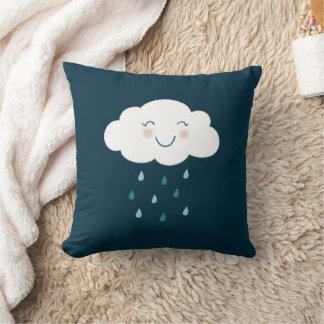Cojín Decorativo Las lluvias de la nube azul cutánea