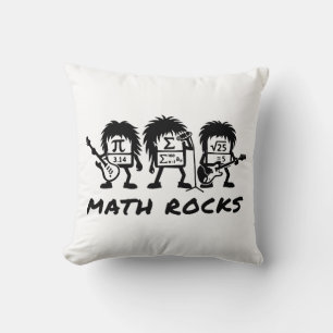 Cojín Decorativo Las Matemáticas Rocan Humor Académico de Banda de