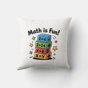 Cojín Decorativo Las matemáticas son pegatinas divertidos