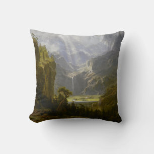 Cojín Decorativo Las Montañas Rocosas, pico de Lander por Bierstadt
