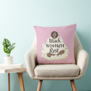 Cojín Decorativo Las mujeres negras descansan.