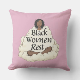 Cojín Decorativo Las mujeres negras descansan.
