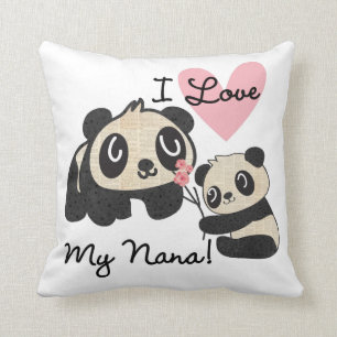 Cojín Decorativo Las pandas I aman a mi Nana