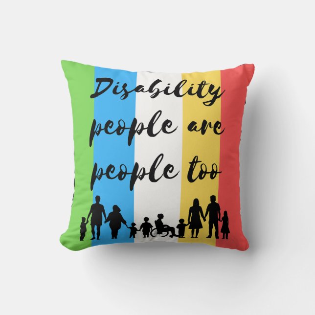 Cojín Decorativo las personas con discapacidad también son personas (Anverso)
