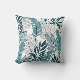 Cojín Decorativo Las Plantas Tropicales Dejan Papel De Techo Vintag