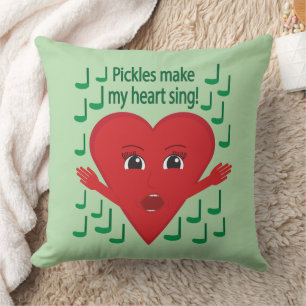 Cojín Decorativo "¡Las pollas hacen cantar mi corazón!" Corazón de