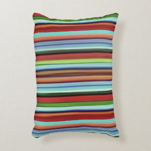 Cojín Decorativo Las rayas de colores de la abuela, con aspecto sua