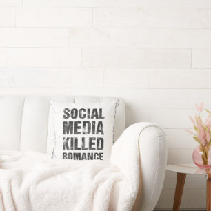 Cojín Decorativo Las redes sociales mataron el romance