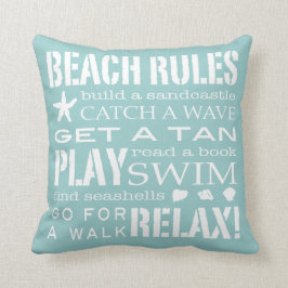 Cojín Decorativo Las reglas de la playa junto al agua dulce y blanc
