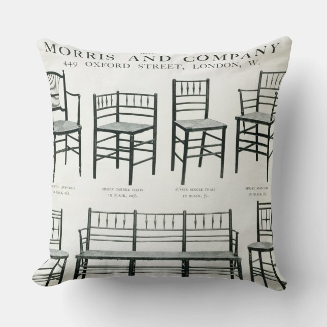 Cojín Decorativo Las sillas Precipitación-Asentadas Sussex, hechas (Anverso)