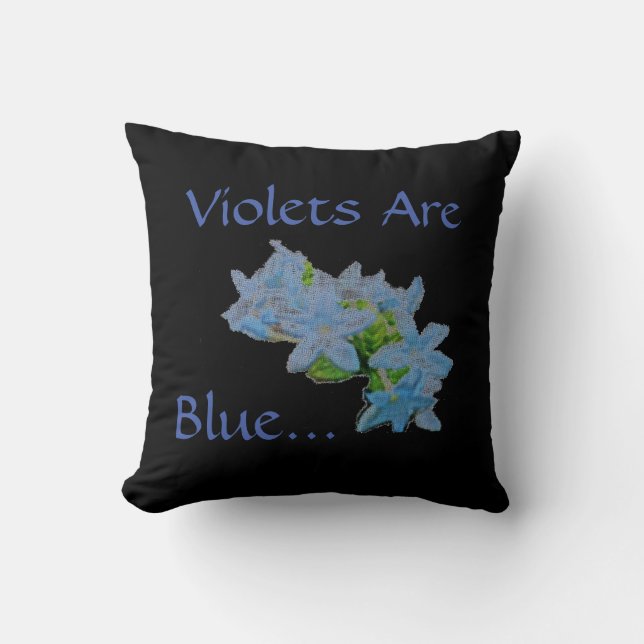 Cojín Decorativo Las Violetas Son Azules... (Anverso)