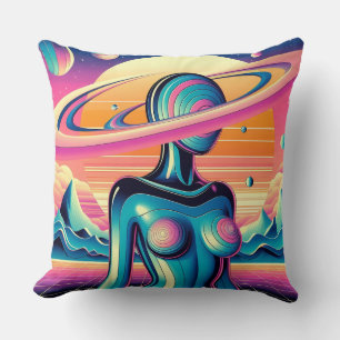 Cojín Decorativo Las vueltas comunes de un arte de vida cuadrado