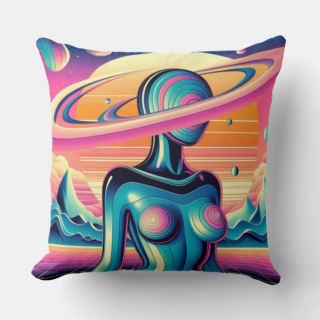 Cojín Decorativo Las vueltas comunes de un arte de vida cuadrado (Anverso)