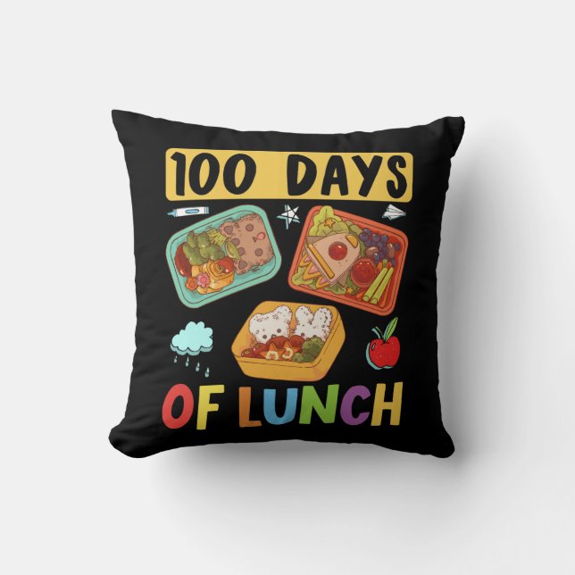 Cojín Decorativo Lástima De 100 Días De Almuerzo (Anverso)