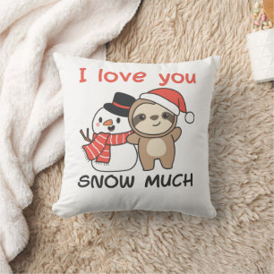 Cojín Decorativo Lástima que te amo Nieva mucho muñeco de nieve