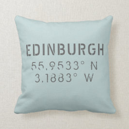 Cojín decorativo Latitude de longitud de Edimburgo