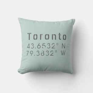 Cojín decorativo Latitude de longitud de Toronto