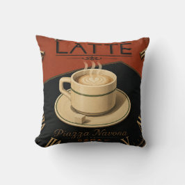 Cojín Decorativo Latte Coffee  Italian Café Kitchen Decor