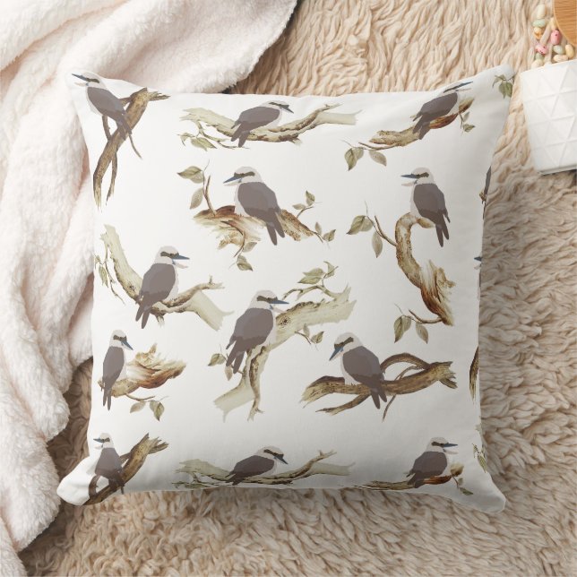 Cojín Decorativo Laughing Kookaburra Australian Bird Eucalyptus (Manta)