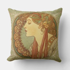 Cojín Decorativo Laurel de Alphonse Mucha