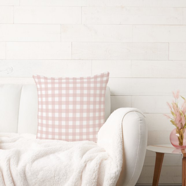 Cojín Decorativo Lauren Gingham Rosa Pastel (Sofá)