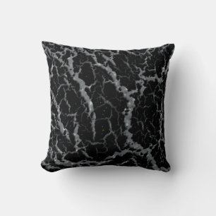 Cojín Decorativo Lava Espacial Agrietada - Plata Brillante