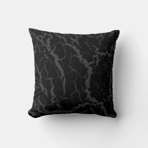 Cojín Decorativo Lava espacial craqueada - Negro