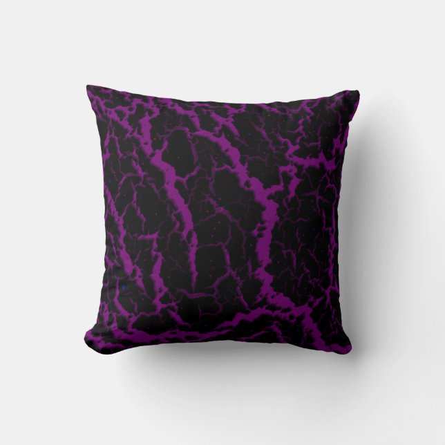 Cojín Decorativo Lava espacial craqueada - Púrpura (Anverso)