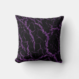 Cojín Decorativo Lava espacial craqueada - Púrpura Purpurina