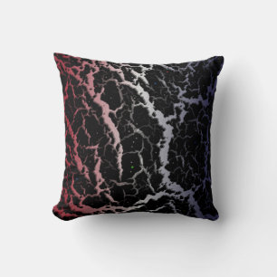 Cojín Decorativo Lava espacial craqueada - Rojo/Blanco/Azul